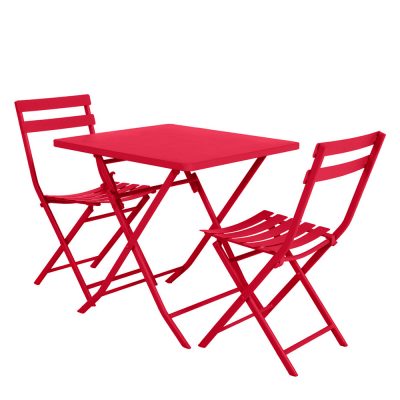 Location de mobilier table et chaise pliante Maya en acier à Toulouse pour les salons événementiels foires expositions terrasse jardin louer en france