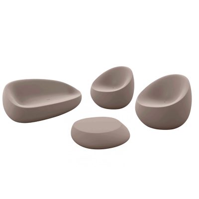 Location ensemble table fauteuil canapé design Ibiza taupe pour vos événements salon événementiel séminaire mariage foire à Toulouse mobilier transport sur devis